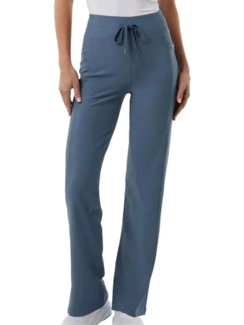NWT 32 Degrees Cool Women’s S Blue Active Flare Pants Ribbed Yoga pants